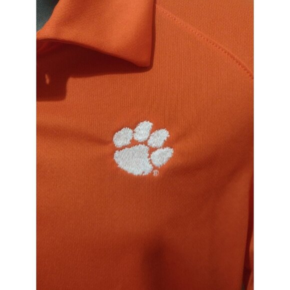 New Nike Polo Shirt Mens Large L Orange Clemson Tigers Short Sleeve Dri-Fit NWT - Picture 4 of 13